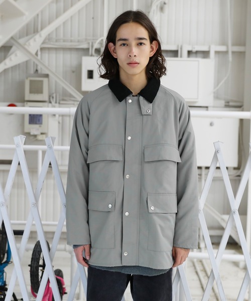 【値引交渉不可】WEWILLハンティングジャケット/カバーオール(裏付き) セール】2wayミドルNCボア裏地付きハンティングジャケット