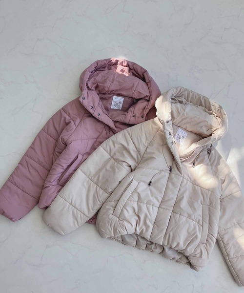 AS KNOW AS plus（アズノゥアズプラス）の「♪あったか中綿フェイクダウンジャケット　【2023AWアイテム】（ダウンジャケット/コート・レディース・ベージュ系その他/ピンク/アイボリー/ブラック/グレイッシュベージュ・FREE）」の7枚目の写真