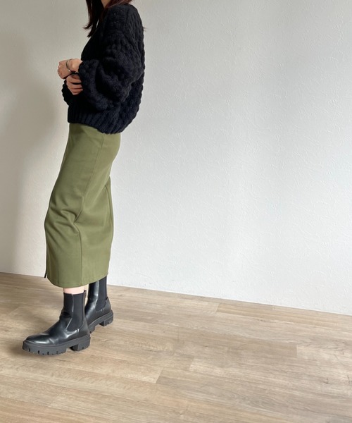 ISOOK(アイスー)の「【ZOZO限定】Poko Poko cable knit / ポコポコケーブルニット(ニット/セーター・レディース・ブルー/ブラック・FREE)」の16枚目の写真