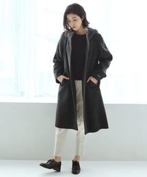 [Filomo]尾州ウールフード付きロングコート