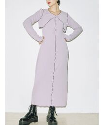 【S/Mサイズ展開】ボレロレイヤードキャミワンピース