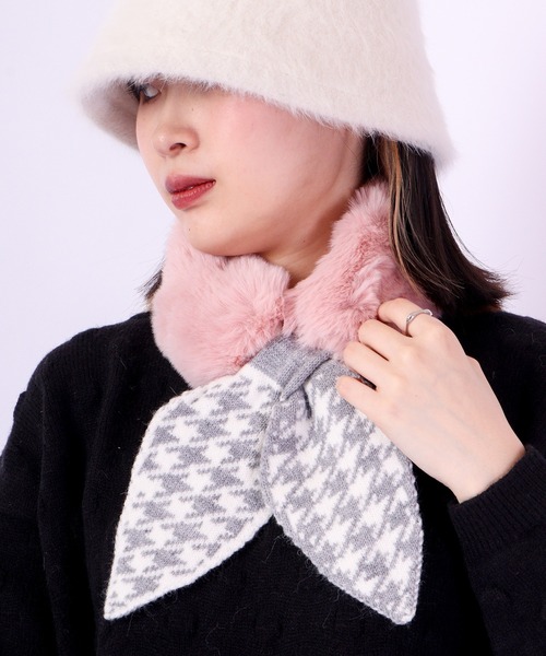 トリコシック Tricot Chic ☆ ファー付き ニット編み マフラー 伊製 sddefault.jpg