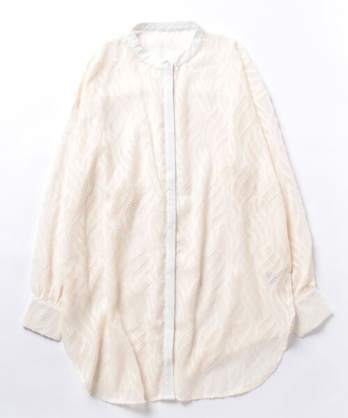 Q（キュー）の「シアージャガードシャツ（シャツ/ブラウス・レディース・ブラック/アイボリー・MEDIUM）」の5枚目の写真