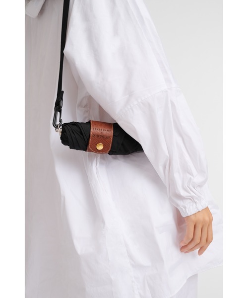 Longchamp x D’heygere 傘 折り畳み ブラック 美品 ロンシャン × ディヘラ LONGCHAMP D'HEYGERE 折りたたみ傘
