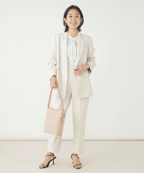 NOLLEY’S Sophi(ノーリーズソフィ)の「ウォッシャブルダブルジャケット(テーラードジャケット・レディース・ベージュ/ネイビー・38/36)」の8枚目の写真