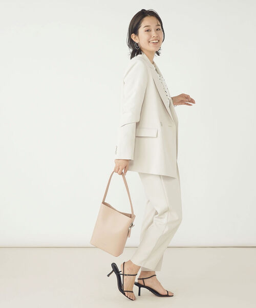 NOLLEY’S Sophi(ノーリーズソフィ)の「ウォッシャブルダブルジャケット(テーラードジャケット・レディース・ベージュ/ネイビー・38/36)」の9枚目の写真