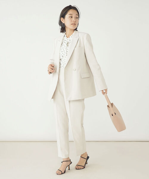 NOLLEY’S Sophi(ノーリーズソフィ)の「ウォッシャブルダブルジャケット(テーラードジャケット・レディース・ベージュ/ネイビー・38/36)」の12枚目の写真