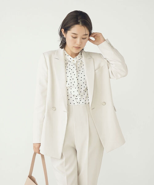 NOLLEY’S Sophi(ノーリーズソフィ)の「ウォッシャブルダブルジャケット(テーラードジャケット・レディース・ベージュ/ネイビー・38/36)」の13枚目の写真