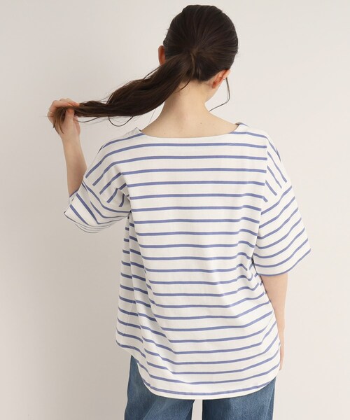 SHOO・LA・RUE(シューラルー)の「◆USAコットン 天竺トップス(Tシャツ/カットソー・レディース・ブラック/チャコールグレー/ブラック系2/ブルー系2/ピンク系7/ホワイト・02/03/04)」の9枚目の写真