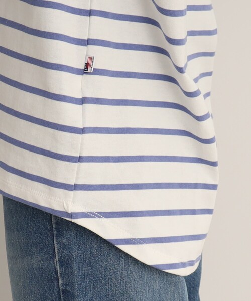 SHOO・LA・RUE(シューラルー)の「◆USAコットン 天竺トップス(Tシャツ/カットソー・レディース・ブラック/チャコールグレー/ブラック系2/ブルー系2/ピンク系7/ホワイト・02/03/04)」の12枚目の写真