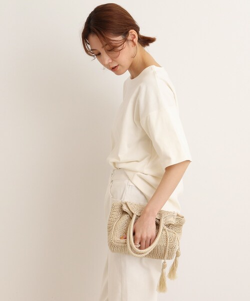 SHOO・LA・RUE(シューラルー)の「◆USAコットン 天竺トップス(Tシャツ/カットソー・レディース・ブラック/チャコールグレー/ブラック系2/ブルー系2/ピンク系7/ホワイト・02/03/04)」の16枚目の写真