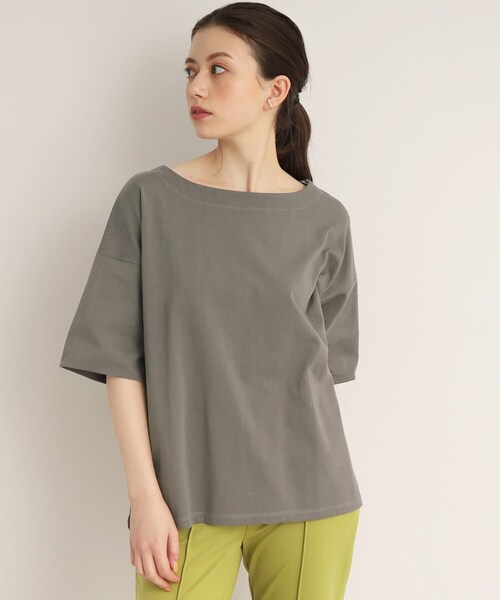 SHOO・LA・RUE(シューラルー)の「◆USAコットン 天竺トップス(Tシャツ/カットソー・レディース・ブラック/チャコールグレー/ブラック系2/ブルー系2/ピンク系7/ホワイト・02/03/04)」の22枚目の写真
