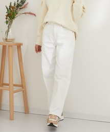 【KATHARINE ROSS】C.C.CROSS ハイライズセミワイドホワイトデニム