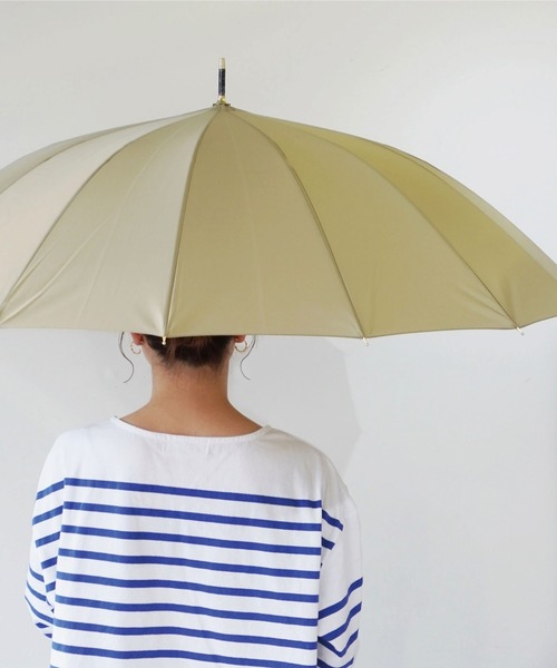 ammy.（エイミードット）の「【 ammy. / エイミードット 】 シンプルカラー バンブーハンドル 長傘（長傘・レディース・ネイビー/ホワイト/ブラック/カーキ/ライトグレー/ライトグリーン・FREE）」の4枚目の写真