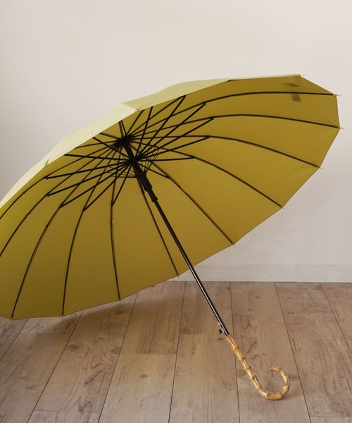 ammy.（エイミードット）の「【 ammy. / エイミードット 】 シンプルカラー バンブーハンドル 長傘（長傘・レディース・ネイビー/ホワイト/ブラック/カーキ/ライトグレー/ライトグリーン・FREE）」の16枚目の写真