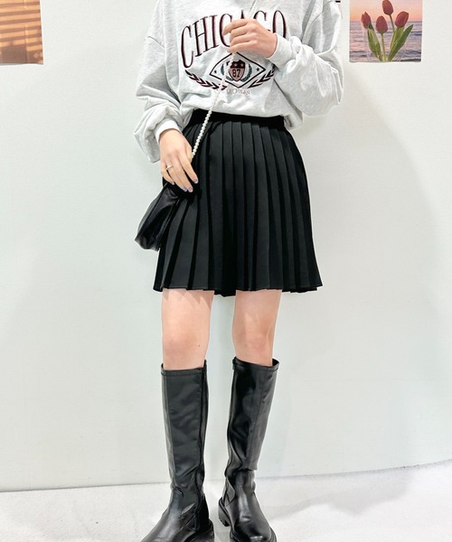 CECIL McBEE（セシルマクビー）の「プリーツミニスカート（スカート・レディース・グレー/ブラック・MEDIUM/LARGE）」の9枚目の写真