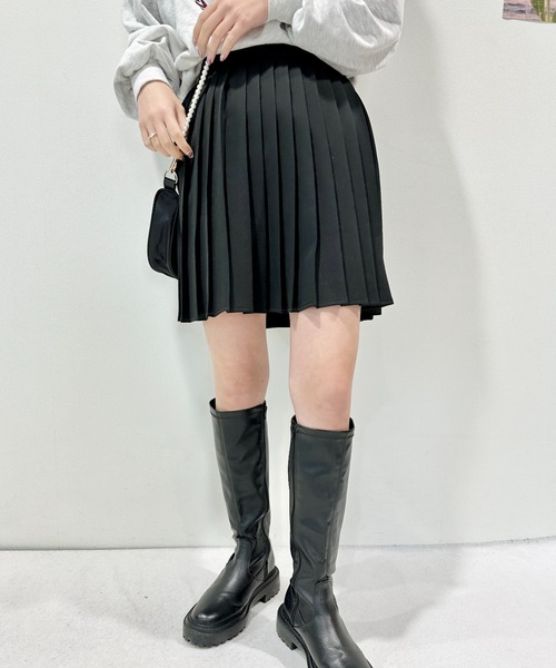 CECIL McBEE（セシルマクビー）の「プリーツミニスカート（スカート・レディース・グレー/ブラック・MEDIUM/LARGE）」の4枚目の写真