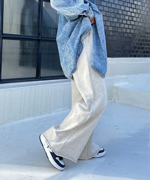 PAGEBOY（ページボーイ）の「カットオフスエットパンツ（スウェットパンツ・レディース・ブラック/オートミール・FREE）」の17枚目の写真