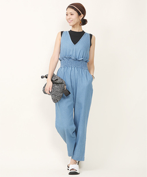 mystic | ウエストシャーリングノースリーブサロペット(サロペット/オーバーオール)