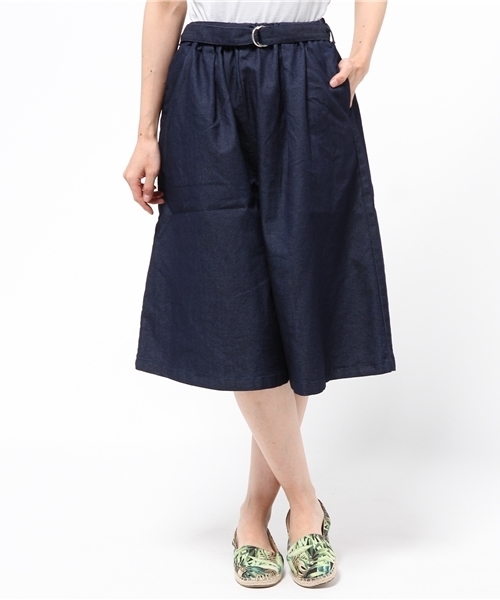 Kastane(カスタネ)の「【Kastane】デニム共ベルトガウチョパンツ(その他パンツ・レディース・インディゴブルー・FREE)」の1枚目の写真