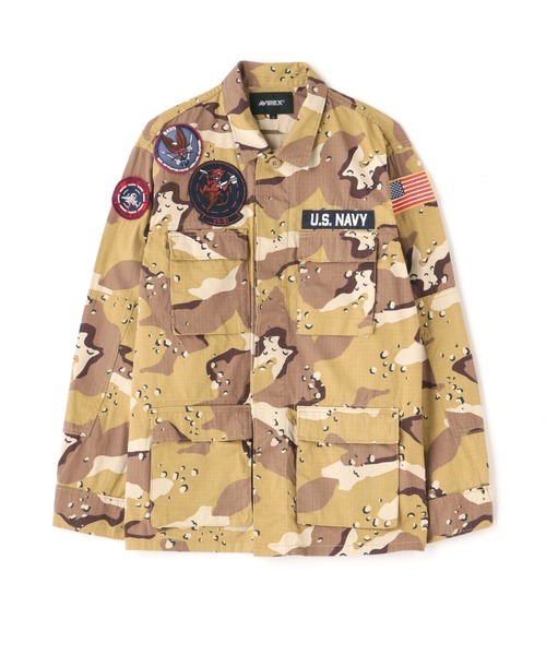 AVIREX（アヴィレックス）の「COTTON RIP STOP BDU JACKET VX-31 / コットン リップストップ BDU ジャケット / AVIREX / アヴィレックス（ミリタリージャケット・メンズ・オリーブ系/ブラック/カーキ系2/カーキ・2XL/XL/M/L）」の4枚目の写真