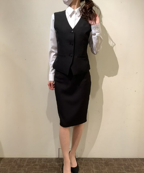 TOKYO SHIRTS（トウキョウシャツ）の「オフィス向け ベーシックベスト（ベスト・レディース・ブラック・M/L）」の11枚目の写真