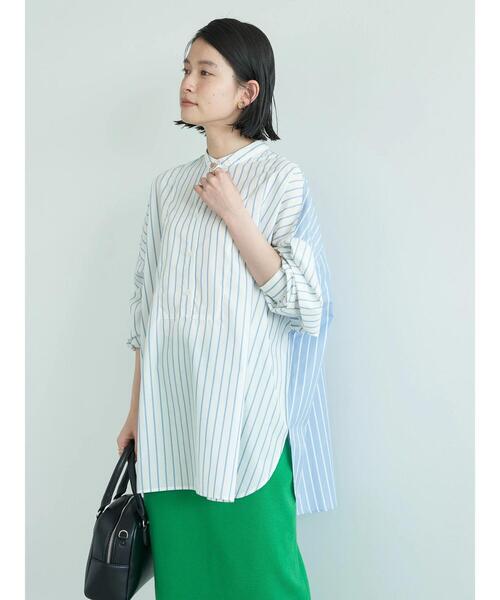 AMERICAN HOLIC(アメリカンホリック)の「イージーケアバンドカラーBIGシャツチュニック(シャツ/ブラウス・レディース・ブルー系その他4/ブルー系その他7/サックスブルー/ピンク/イエロー・L/M)」の10枚目の写真