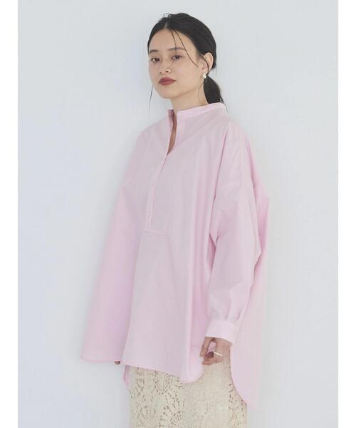 AMERICAN HOLIC(アメリカンホリック)の「イージーケアバンドカラーBIGシャツチュニック(シャツ/ブラウス・レディース・ブルー系その他4/ブルー系その他7/サックスブルー/ピンク/イエロー・L/M)」の17枚目の写真