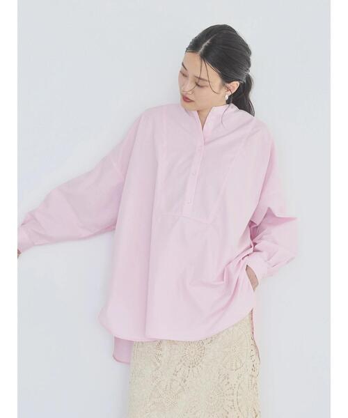 AMERICAN HOLIC(アメリカンホリック)の「イージーケアバンドカラーBIGシャツチュニック(シャツ/ブラウス・レディース・ブルー系その他4/ブルー系その他7/サックスブルー/ピンク/イエロー・L/M)」の18枚目の写真