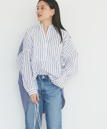 AMERICAN HOLIC | イージーケアバンドカラーBIGシャツチュニック(シャツ/ブラウス)