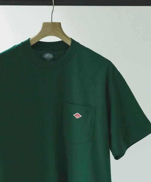 DANTON（ダントン）の「DANTON / POCKET T-SHIRT（Tシャツ/カットソー・メンズ・ブラック/ホワイト/グリーン/サックスブルー/チャコールグレー/ホワイト系その他7/ベージュ/ダークブラウン/ナチュラル/グレー系その他・S/M/L/XL）」の9枚目の写真