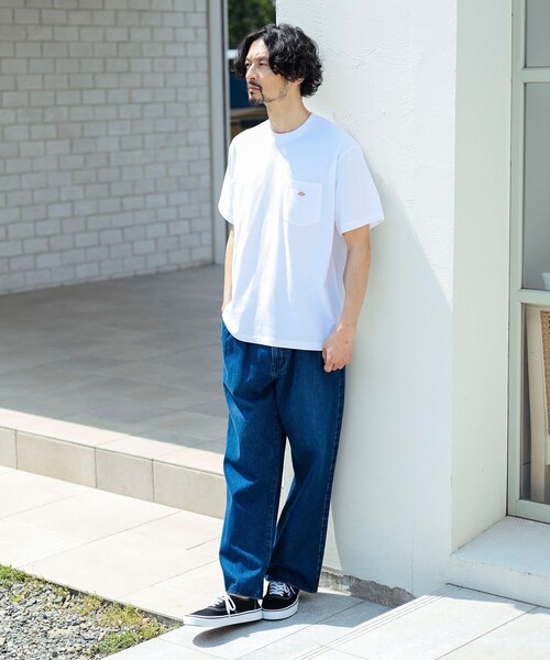 DANTON（ダントン）の「DANTON / POCKET T-SHIRT（Tシャツ/カットソー・メンズ・ブラック/ホワイト/グリーン/サックスブルー/チャコールグレー/ホワイト系その他7/ベージュ/ダークブラウン/ナチュラル/グレー系その他・S/M/L/XL）」の14枚目の写真