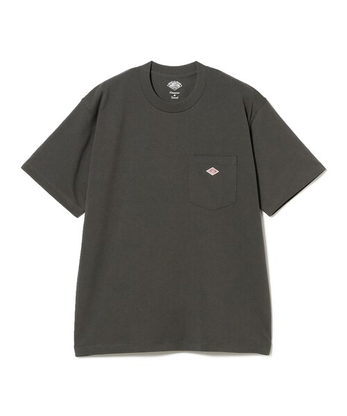 DANTON（ダントン）の「DANTON / POCKET T-SHIRT（Tシャツ/カットソー・メンズ・ブラック/ホワイト/グリーン/サックスブルー/チャコールグレー/ホワイト系その他7/ベージュ/ダークブラウン/ナチュラル/グレー系その他・S/M/L/XL）」の4枚目の写真