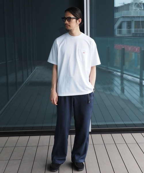 DANTON（ダントン）の「DANTON / POCKET T-SHIRT（Tシャツ/カットソー・メンズ・ブラック/ホワイト/グリーン/サックスブルー/チャコールグレー/ホワイト系その他7/ベージュ/ダークブラウン/ナチュラル/グレー系その他・S/M/L/XL）」の11枚目の写真
