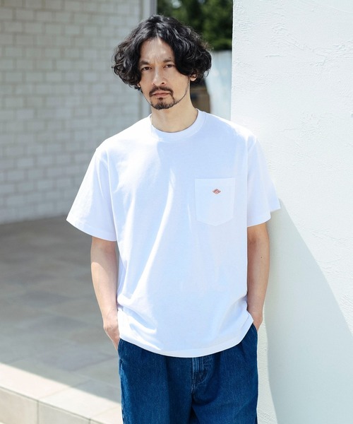 DANTON（ダントン）の「DANTON / POCKET T-SHIRT（Tシャツ/カットソー・メンズ・ブラック/ホワイト/グリーン/サックスブルー/チャコールグレー/ホワイト系その他7/ベージュ/ダークブラウン/ナチュラル/グレー系その他・S/M/L/XL）」の13枚目の写真