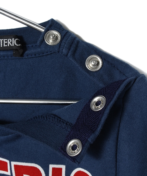 JOEY HYSTERIC(ジョーイヒステリック)の「NAUGHTY GIRLS pt T-SH(Tシャツ/カットソー・キッズ・キナリ/ネイビー/イエロー・MEDIUM/X-SMALL/SMALL)」の4枚目の写真