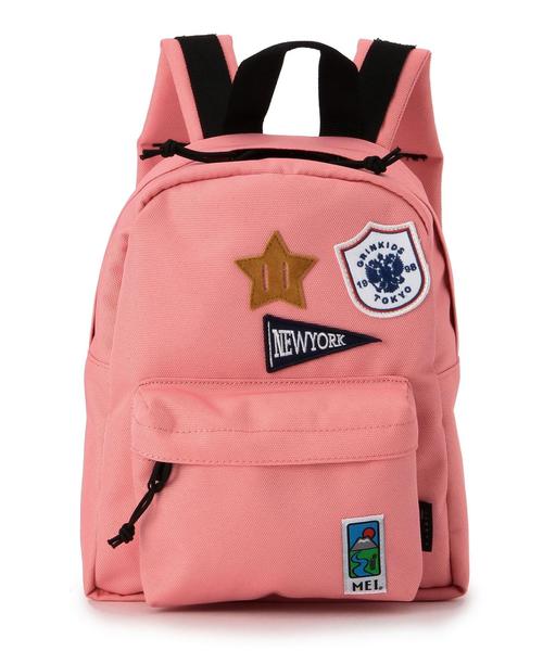 green label relaxing（グリーンレーベルリラクシング）の「green label relaxing別注MEI Daypack Sサイズ/ワッペン◆（バックパック/リュック・キッズ・グレー/ピンク/ターコイズブルー・フリー）」の3枚目の写真