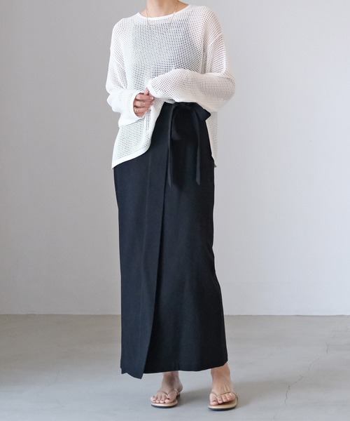 AKTE（アクテ）の「Iラインラップスカート（スカート）」 - WEAR