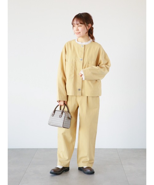 ehka sopo(エヘカソポ)の「タックパンツ(セットアップ可)(その他パンツ・レディース・ベージュ/カーキ/キナリ・フリ-)」の4枚目の写真