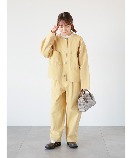 ehka sopo(エヘカソポ)の「タックパンツ(セットアップ可)(その他パンツ・レディース・ベージュ/カーキ/キナリ・フリ-)」の6枚目の写真