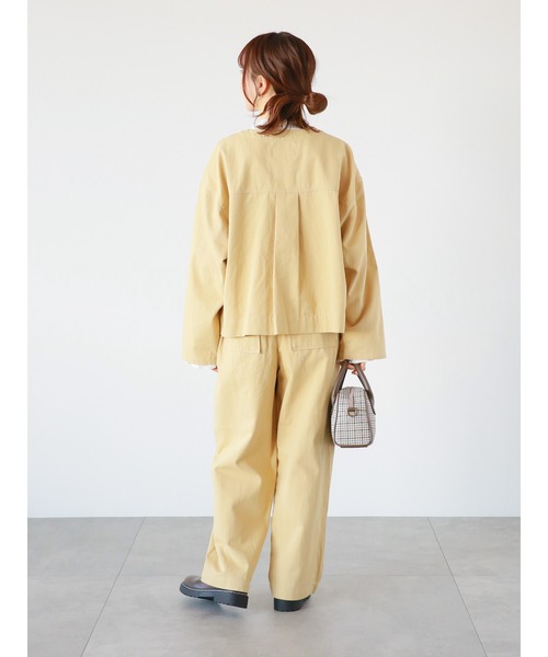 ehka sopo(エヘカソポ)の「タックパンツ(セットアップ可)(その他パンツ・レディース・ベージュ/カーキ/キナリ・フリ-)」の8枚目の写真