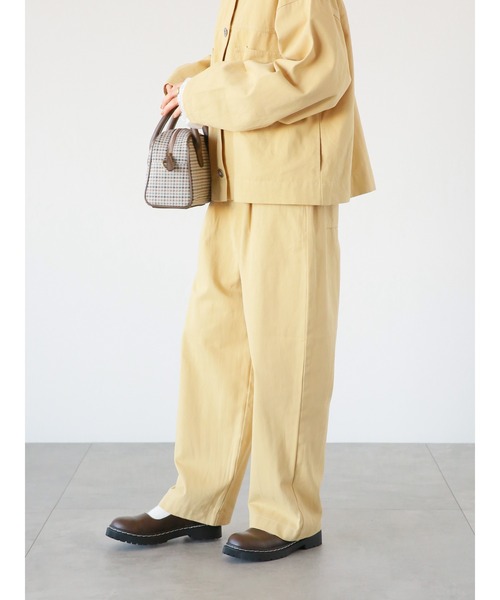 ehka sopo(エヘカソポ)の「タックパンツ(セットアップ可)(その他パンツ・レディース・ベージュ/カーキ/キナリ・フリ-)」の12枚目の写真