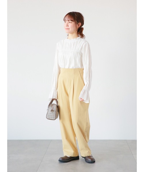 ehka sopo(エヘカソポ)の「タックパンツ(セットアップ可)(その他パンツ・レディース・ベージュ/カーキ/キナリ・フリ-)」の14枚目の写真