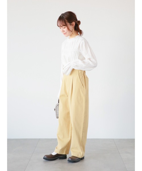 ehka sopo(エヘカソポ)の「タックパンツ(セットアップ可)(その他パンツ・レディース・ベージュ/カーキ/キナリ・フリ-)」の16枚目の写真