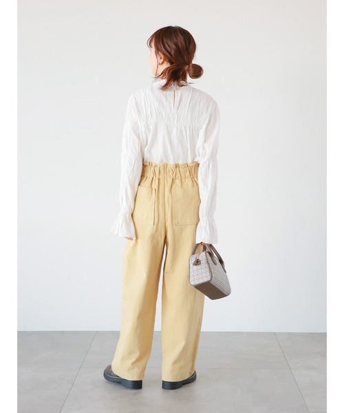 ehka sopo(エヘカソポ)の「タックパンツ(セットアップ可)(その他パンツ・レディース・ベージュ/カーキ/キナリ・フリ-)」の18枚目の写真