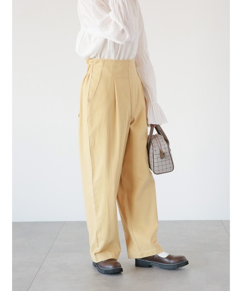 ehka sopo(エヘカソポ)の「タックパンツ(セットアップ可)(その他パンツ・レディース・ベージュ/カーキ/キナリ・フリ-)」の20枚目の写真