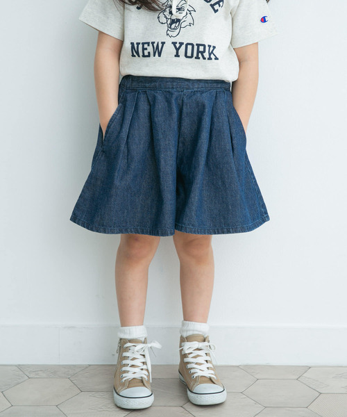 URBAN RESEARCH DOORS（アーバンリサーチドアーズ）の「デニムキュロット(KIDS)（デニムパンツ・キッズ・アイボリー/インディゴブルー・105/120/135）」の2枚目の写真