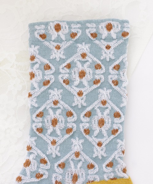 Lace Ladies（レースレディース）の「【10足セット】ショート丈立体ジャカードデザインソックス（ソックス/靴下・レディース・マルチ・FREE）」の7枚目の写真