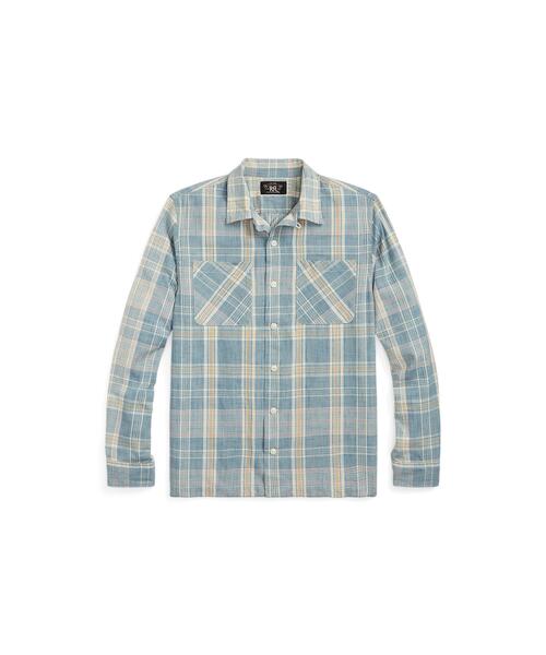 RRL(ダブル アール エル)の「マドラス キャンプ シャツ(シャツ/ブラウス・メンズ・ブルー・L/M/S/XL/XS/XXL)」の1枚目の写真
