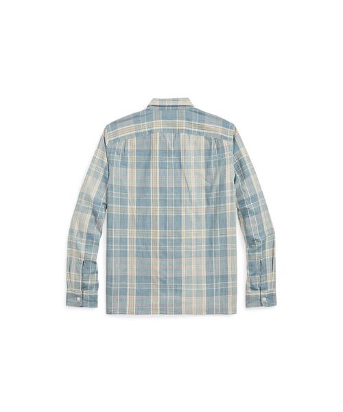 RRL(ダブル アール エル)の「マドラス キャンプ シャツ(シャツ/ブラウス・メンズ・ブルー・L/M/S/XL/XS/XXL)」の2枚目の写真